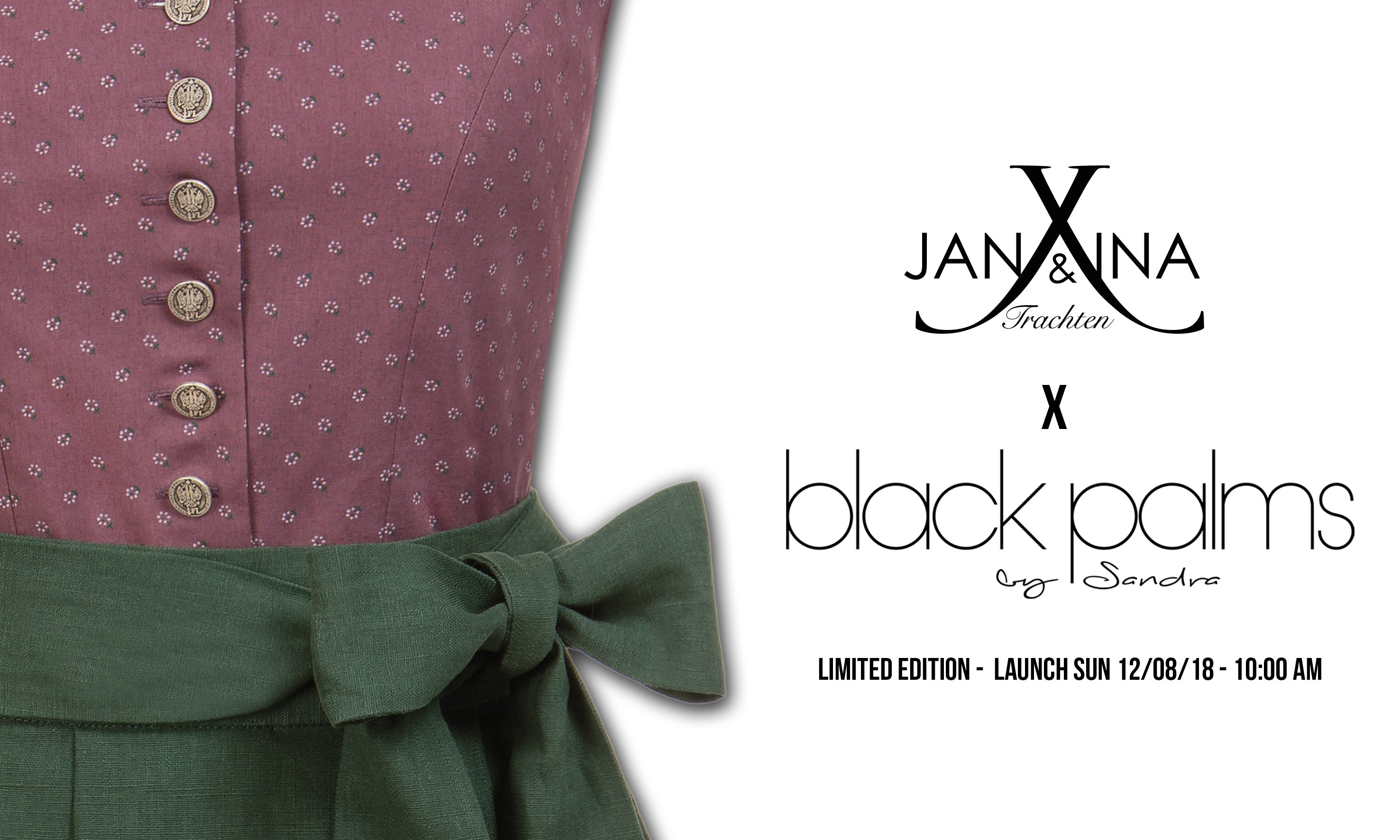 +++black palms X JAN&INA Trachten kreieren Traditionsdirndl in limitierter Auflage+++