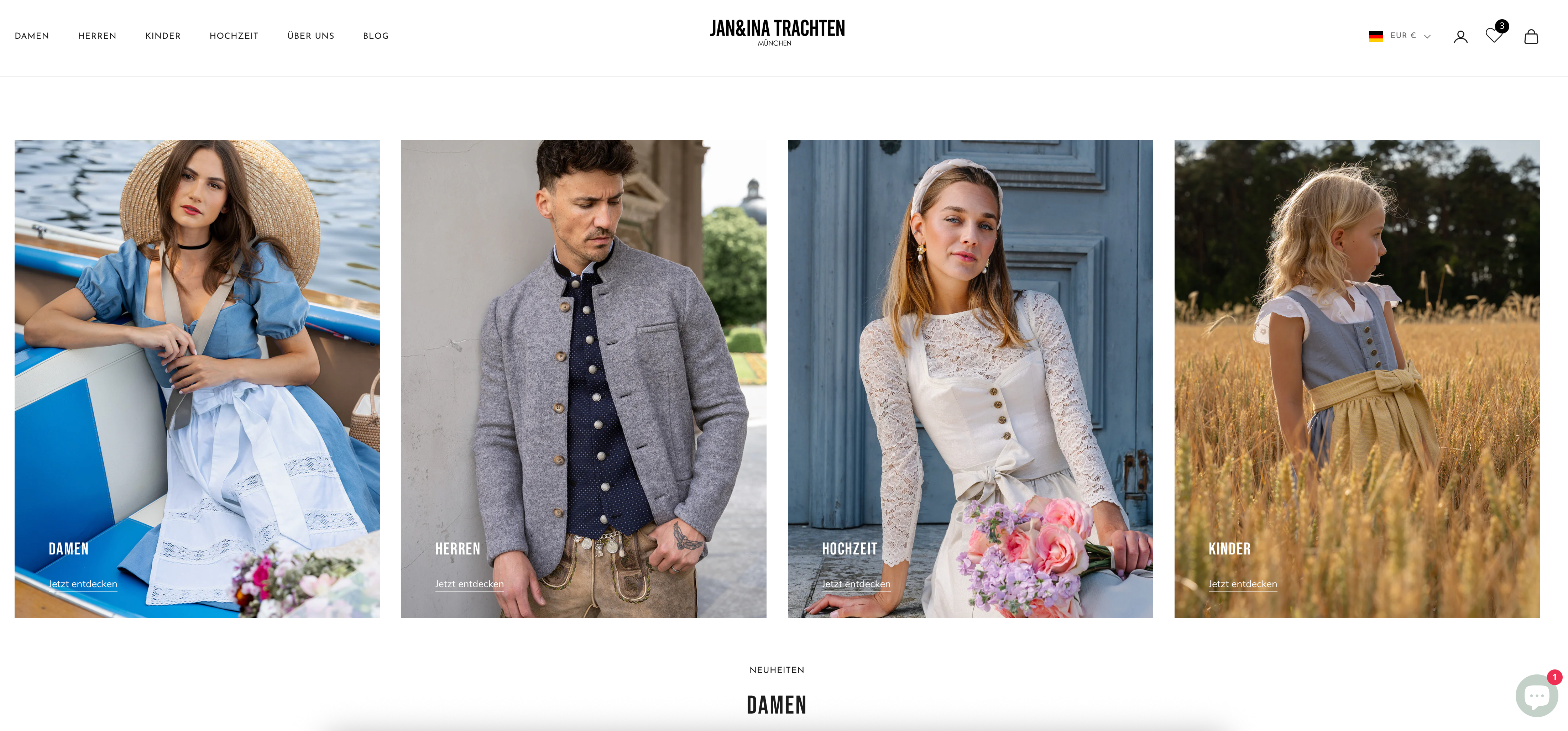 JAN&INA Trachten - ONLINE SHOP RELAUNCH MAI 2025