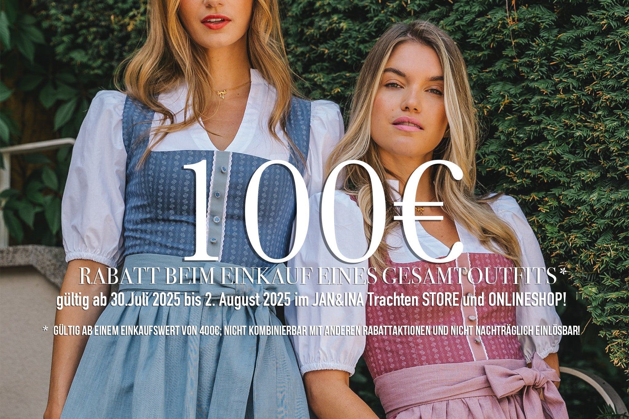 HAPPY 10 JAHRE JAN&INA TRACHTEN STORE - WIR SCHENKEN EUCH 100€ - JAN&INA Trachten