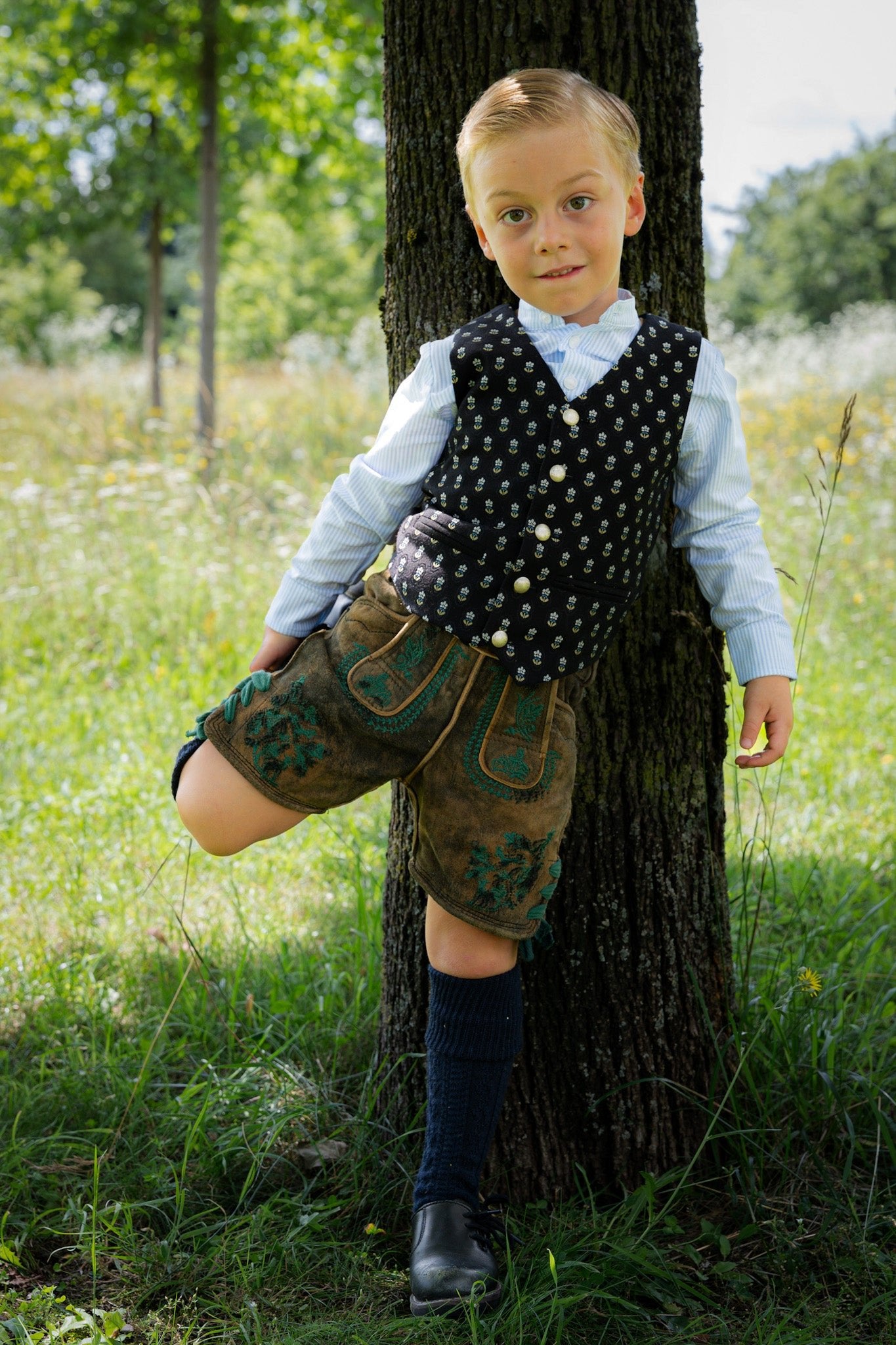 MINI ME KINDER - TRACHTENWESTE MONACO SCHWARZ - JAN&INA Trachten