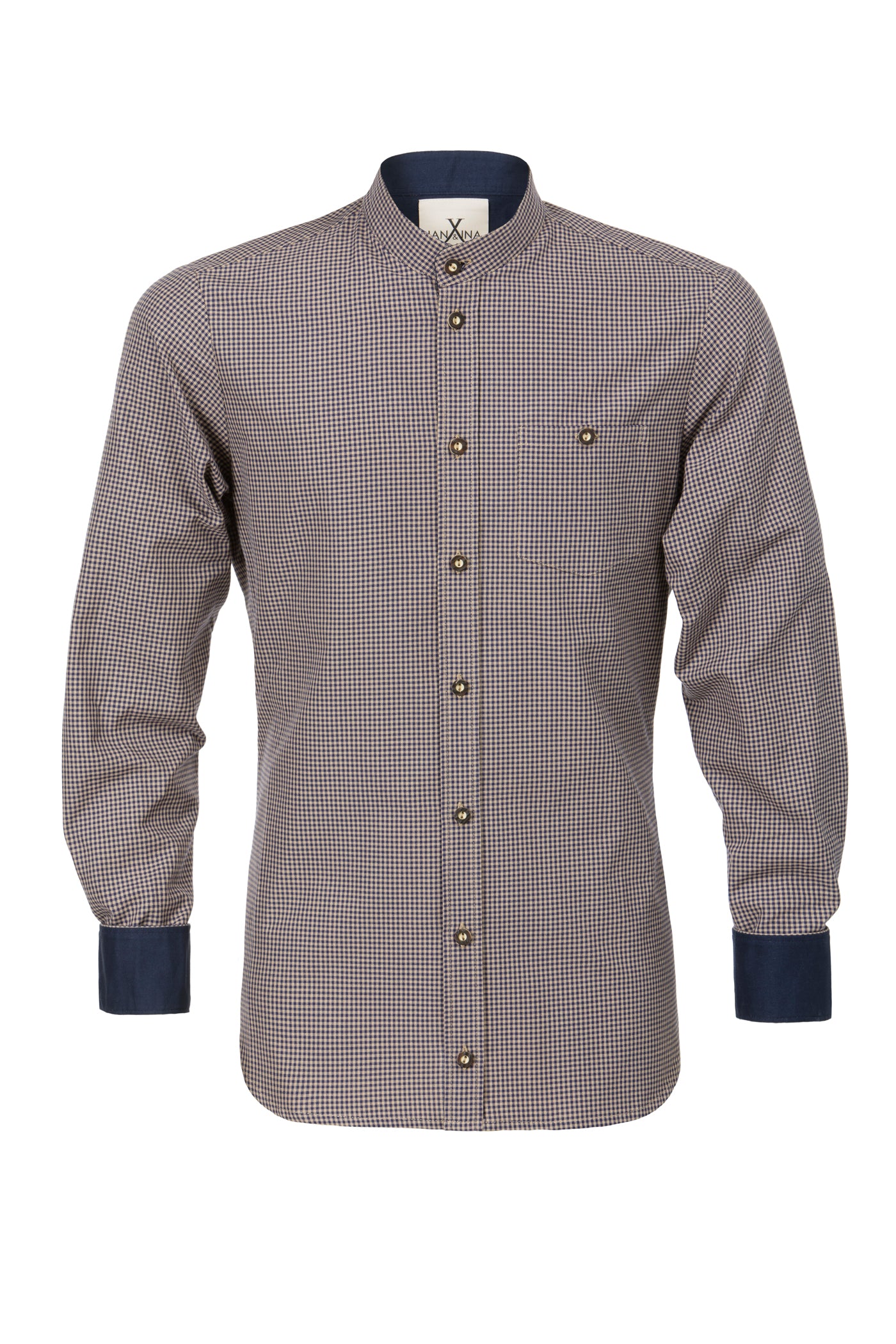 KAROHEMD SLIMFIT DUNKELBLAU