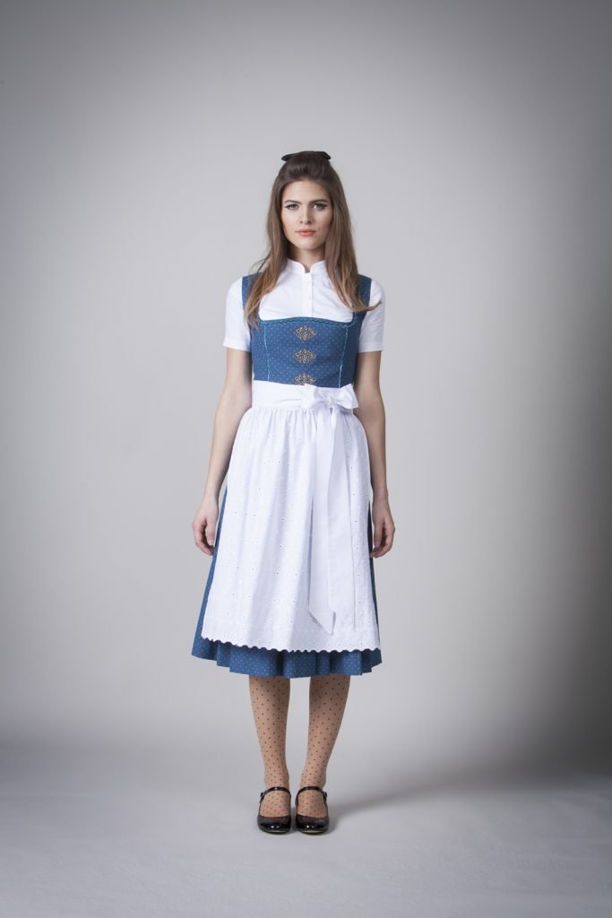BW DIRNDL VINTAGE FLOWERS PETROL - JAN&INA Trachten