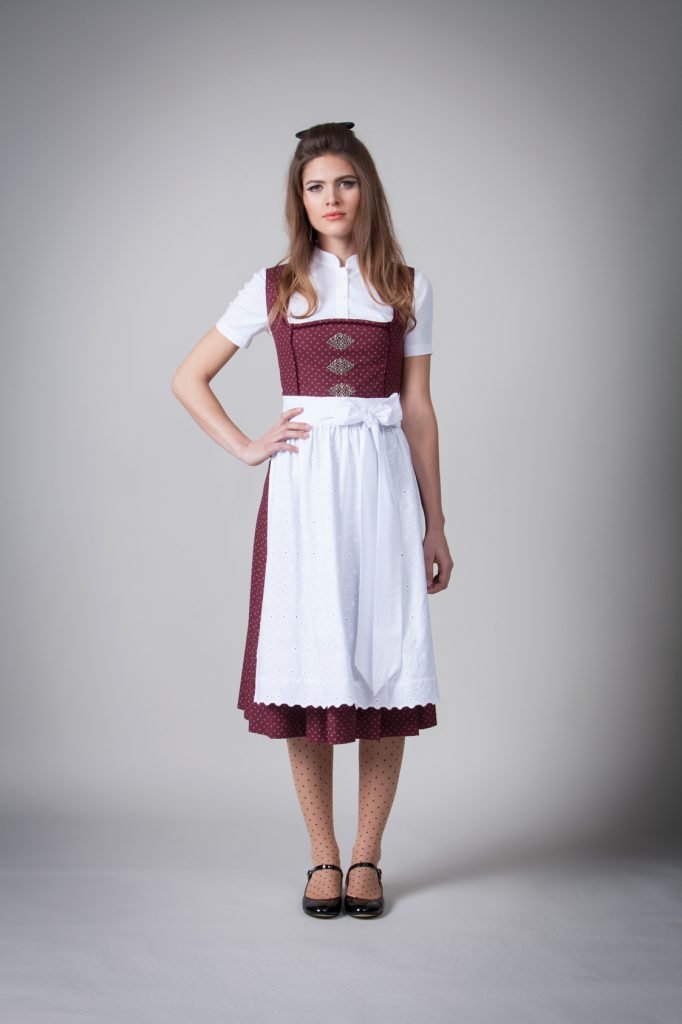 BW DIRNDL VINTAGE FLOWERS PFLAUME - JAN&INA Trachten