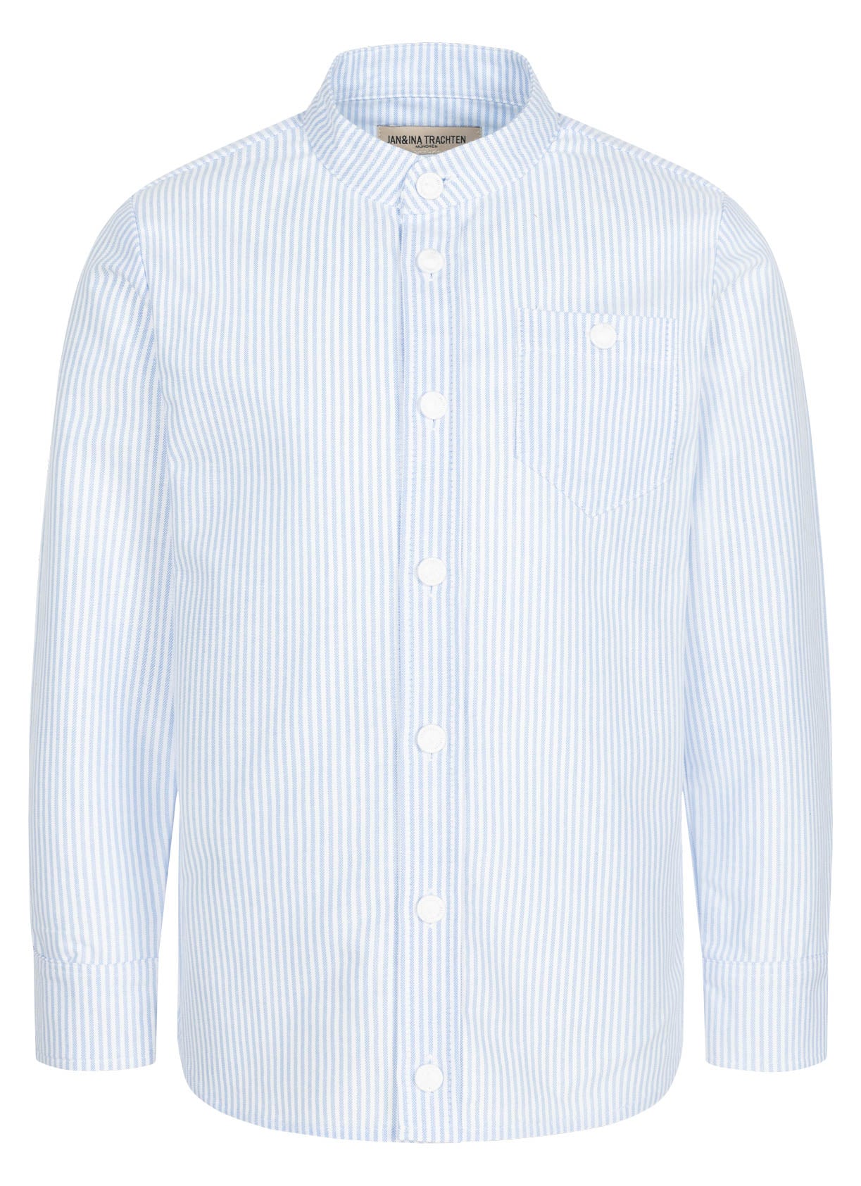 KINDER- TRACHTENHEMD SLIMFIT MÜNCHENER STREIFEN HELLBLAU