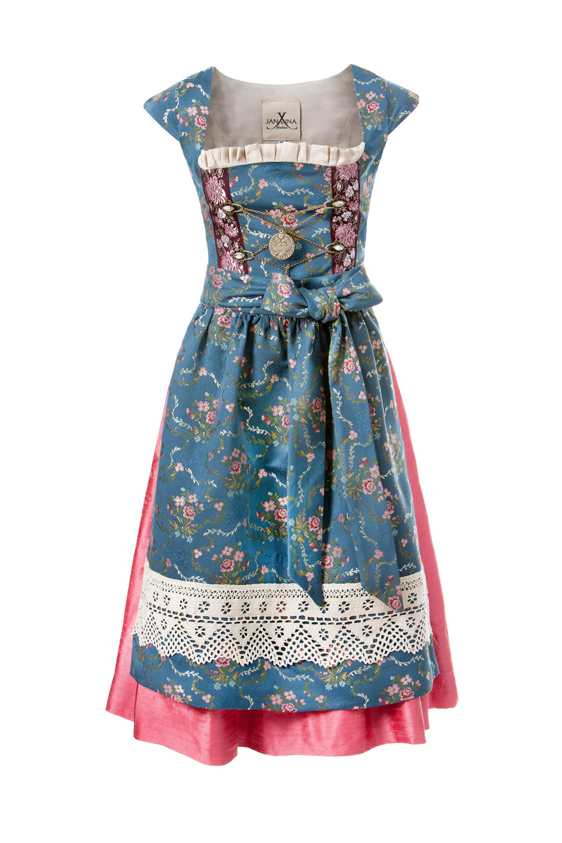 DIRNDL PERGOLA BLEU/ROSÈ