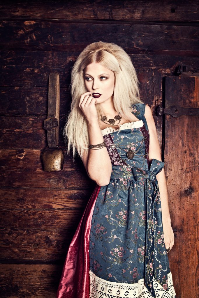 DIRNDL PERGOLA BLEU/ROSÈ