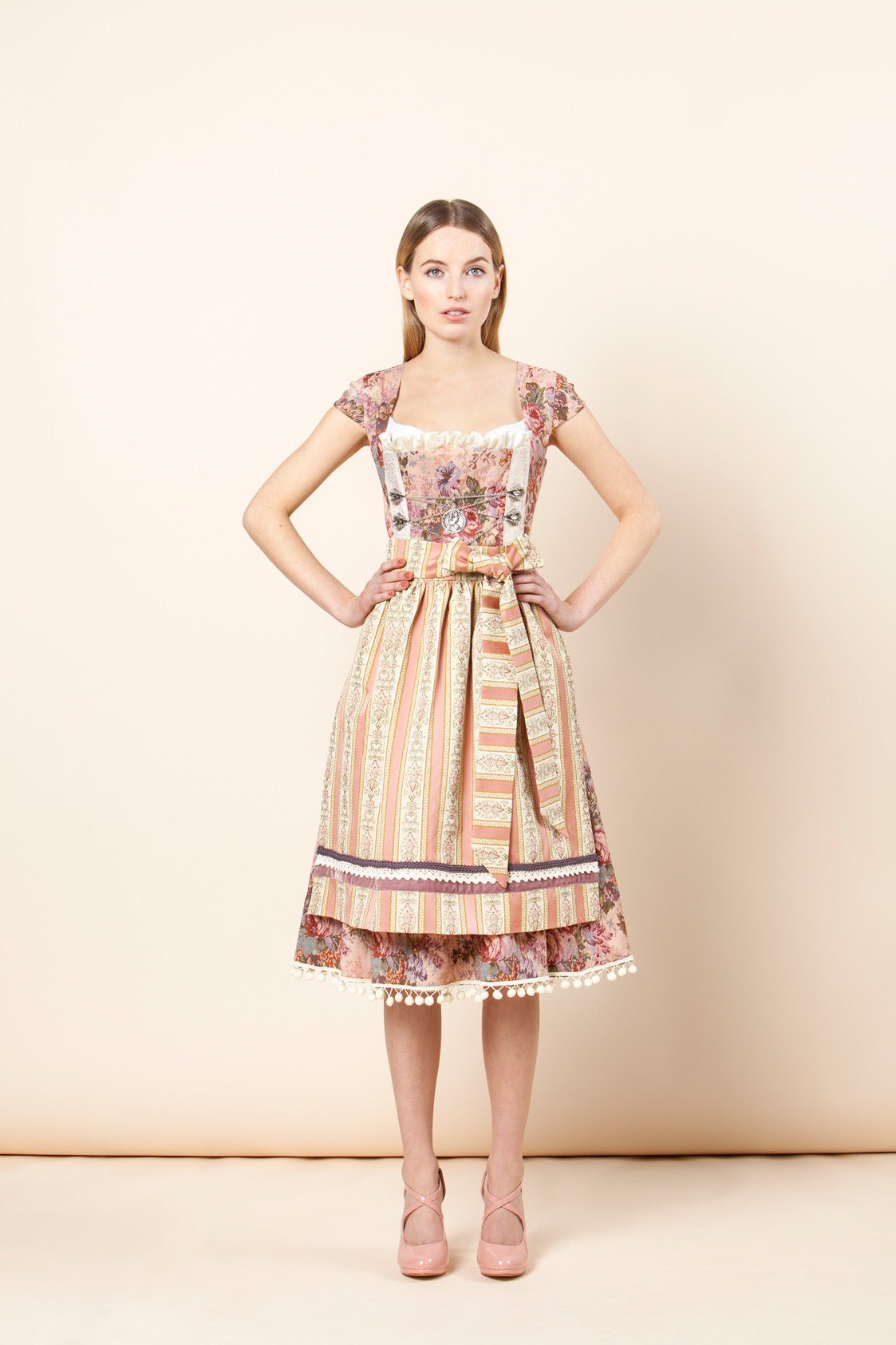 DIRNDL VINTAGE GOBELIN STRETCH ROSE - JAN&INA Trachten