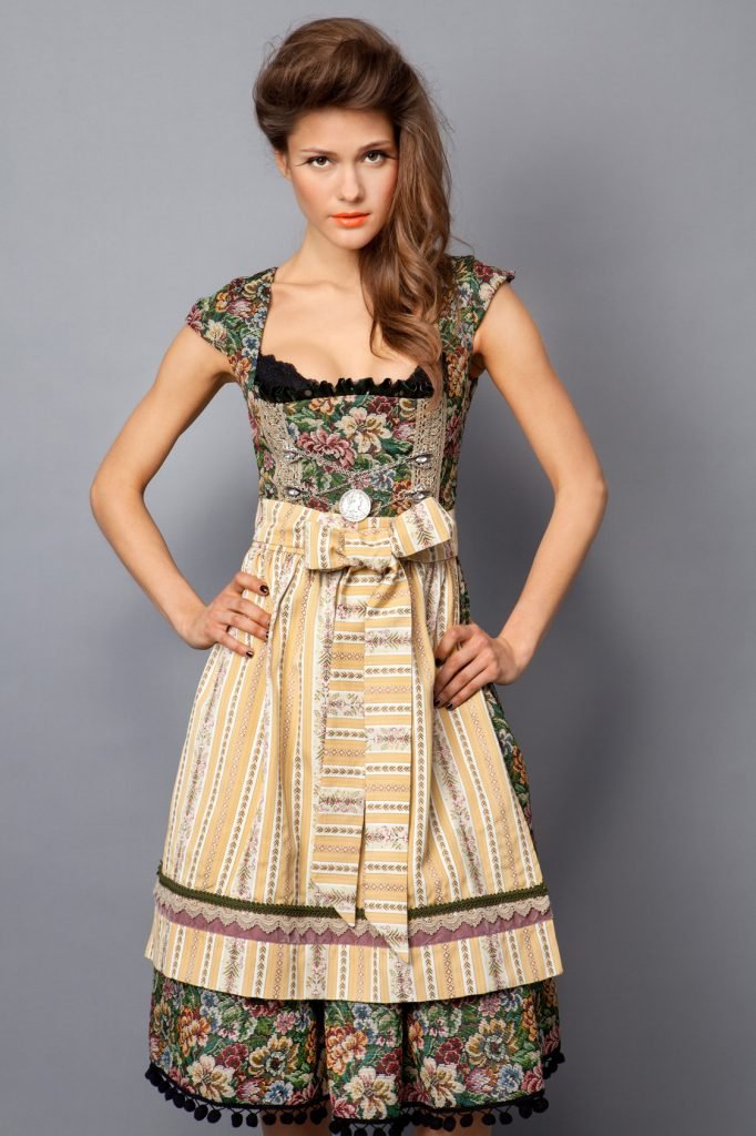 DIRNDL VINTAGE GOBELIN tanne/ocker - JAN&INA Trachten