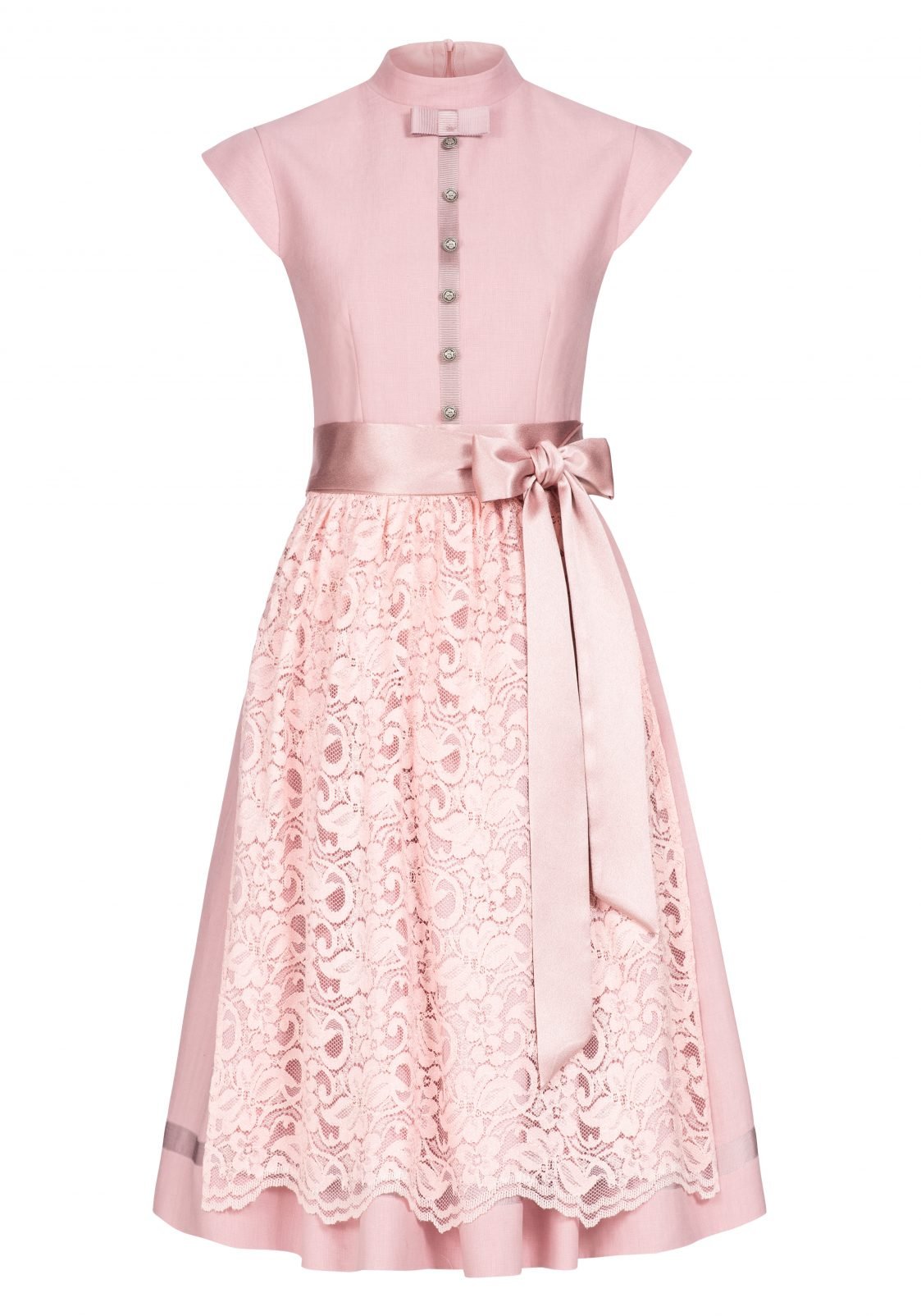 HOCHZEITSDIRNDL LACE AND BOW ROSÈ - JAN&INA Trachten