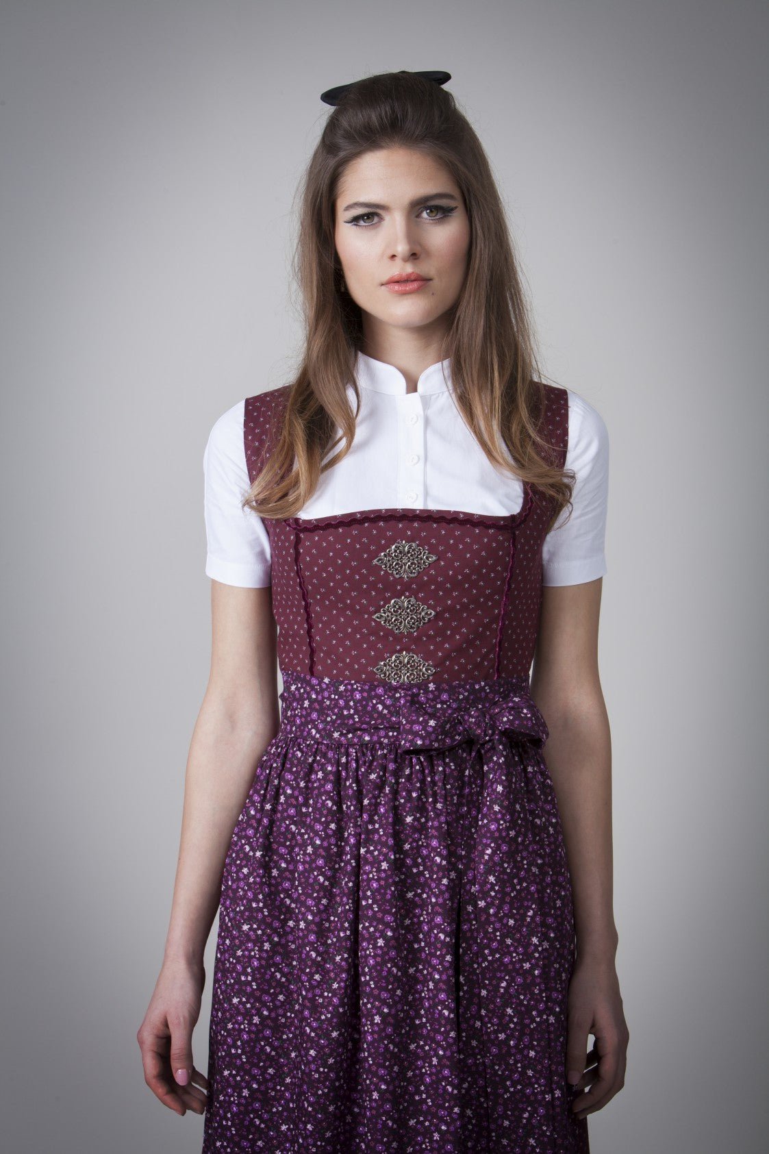BW DIRNDL VINTAGE FLOWERS PFLAUME - JAN&INA Trachten
