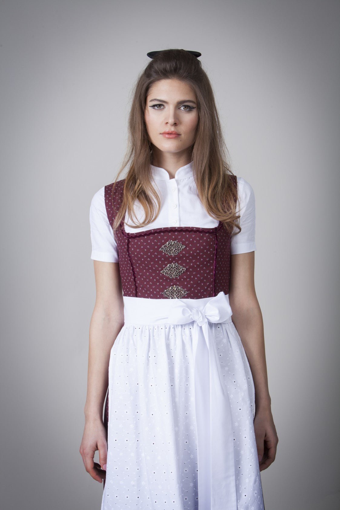 BW DIRNDL VINTAGE FLOWERS PFLAUME - JAN&INA Trachten