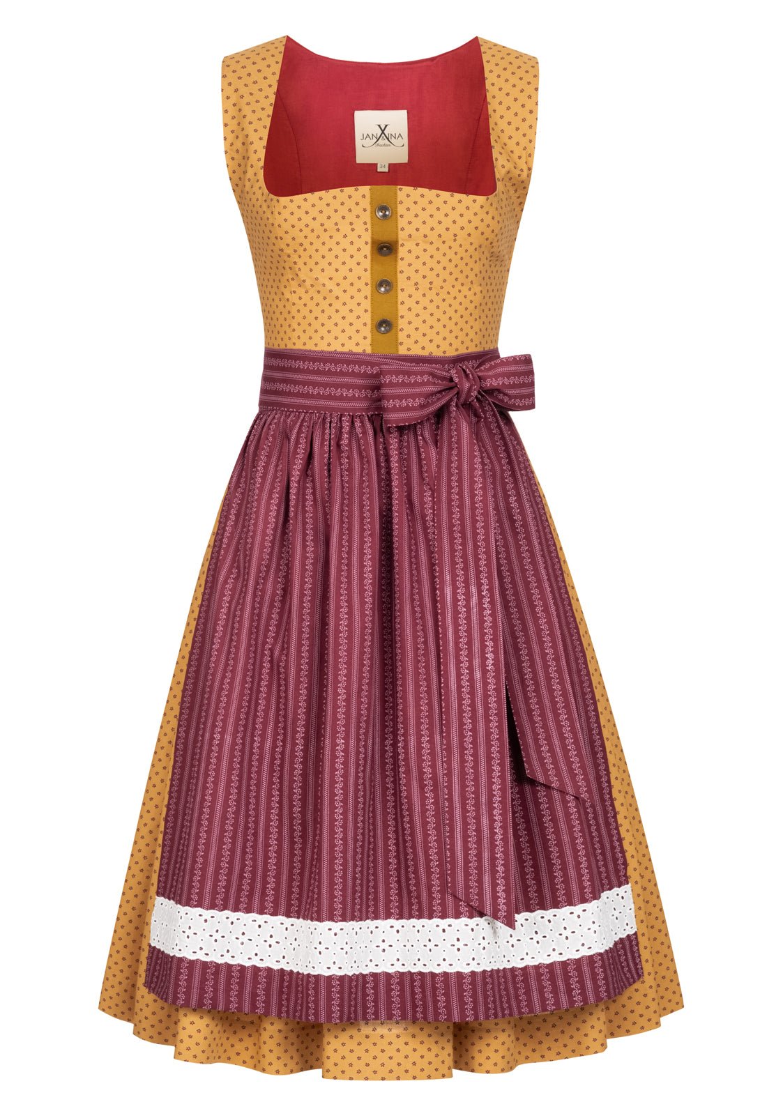 BW DIRNDL VINTAGE FLOWERS GOLD - JAN&INA Trachten
