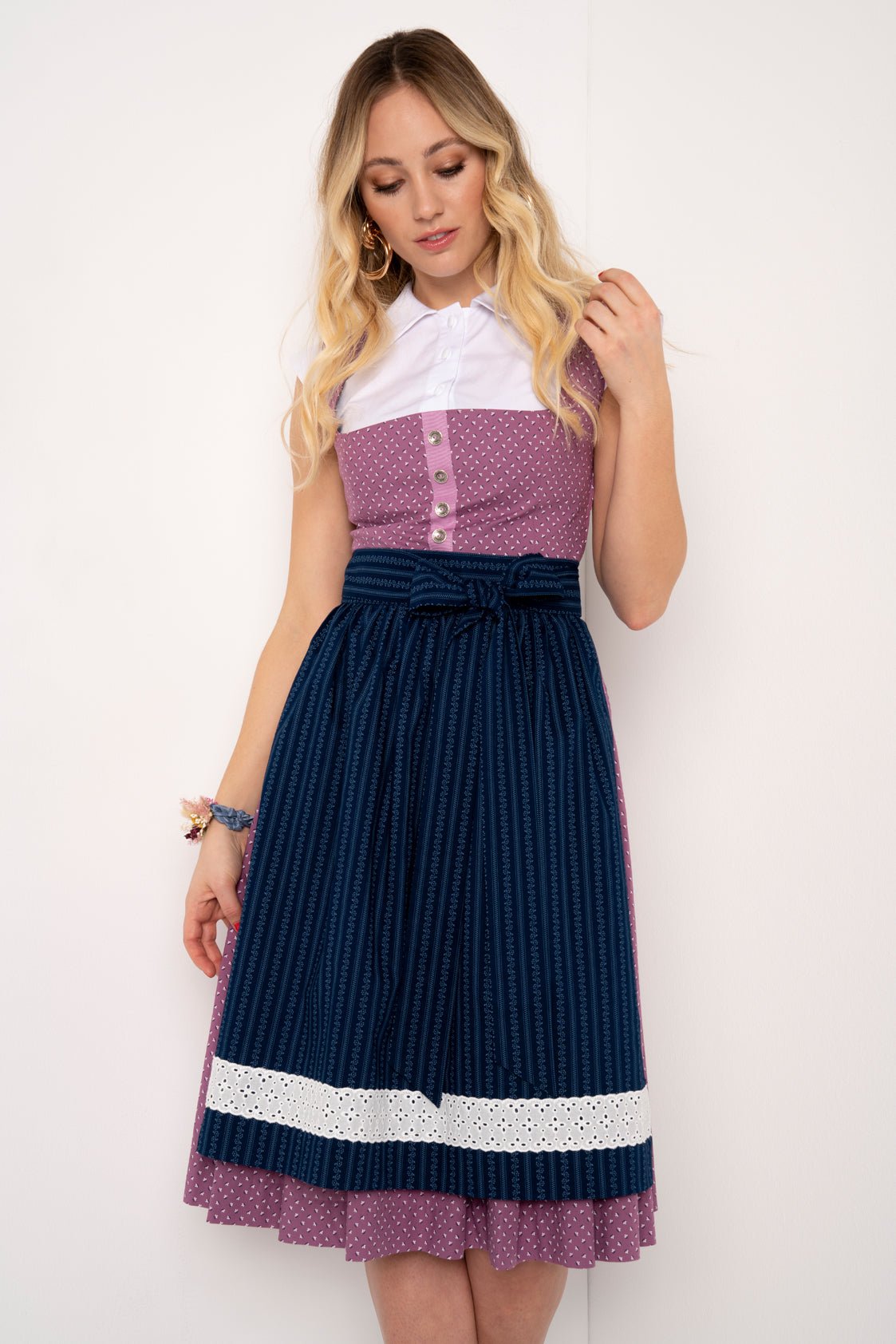 BW DIRNDL VINTAGE FLOWERS LAVENDEL - JAN&INA Trachten