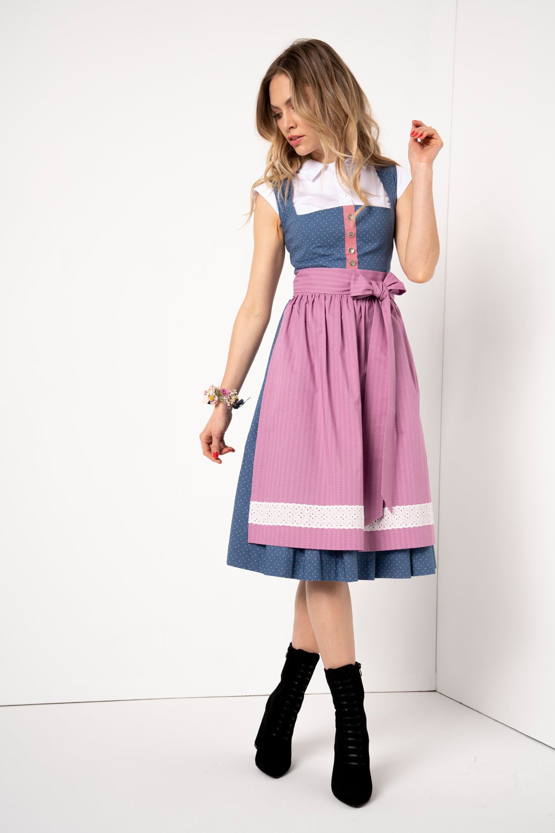 BW DIRNDL VINTAGE FLOWERS HORTENSIE - JAN&INA Trachten