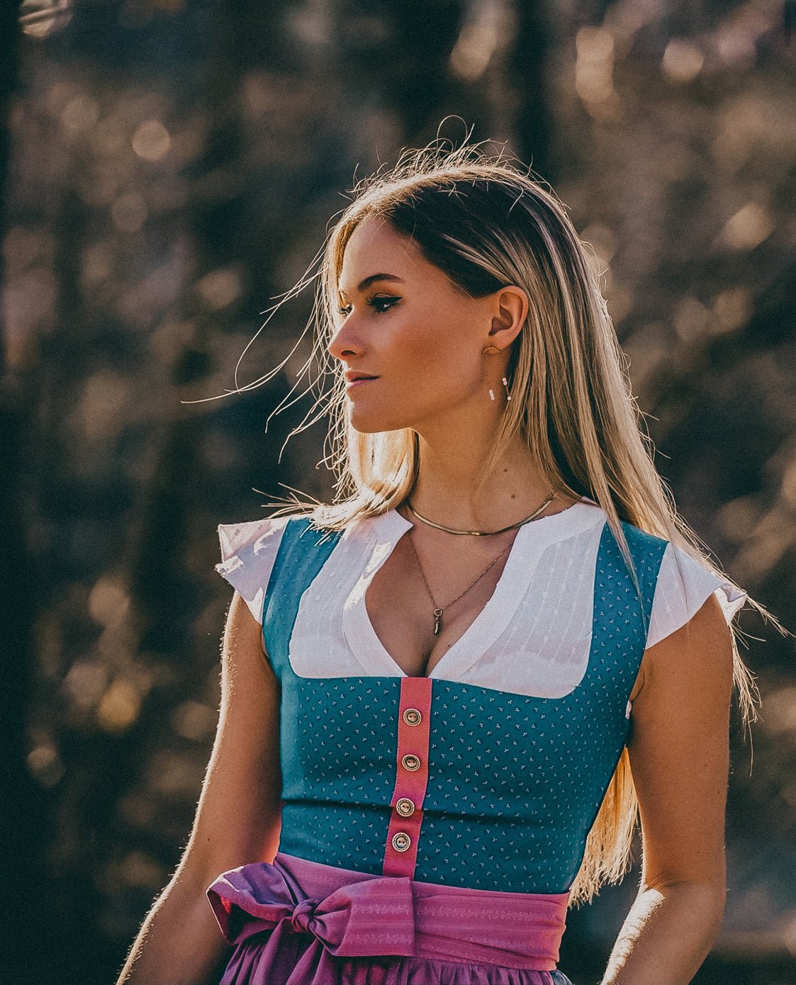 BW DIRNDL VINTAGE FLOWERS HORTENSIE - JAN&INA Trachten