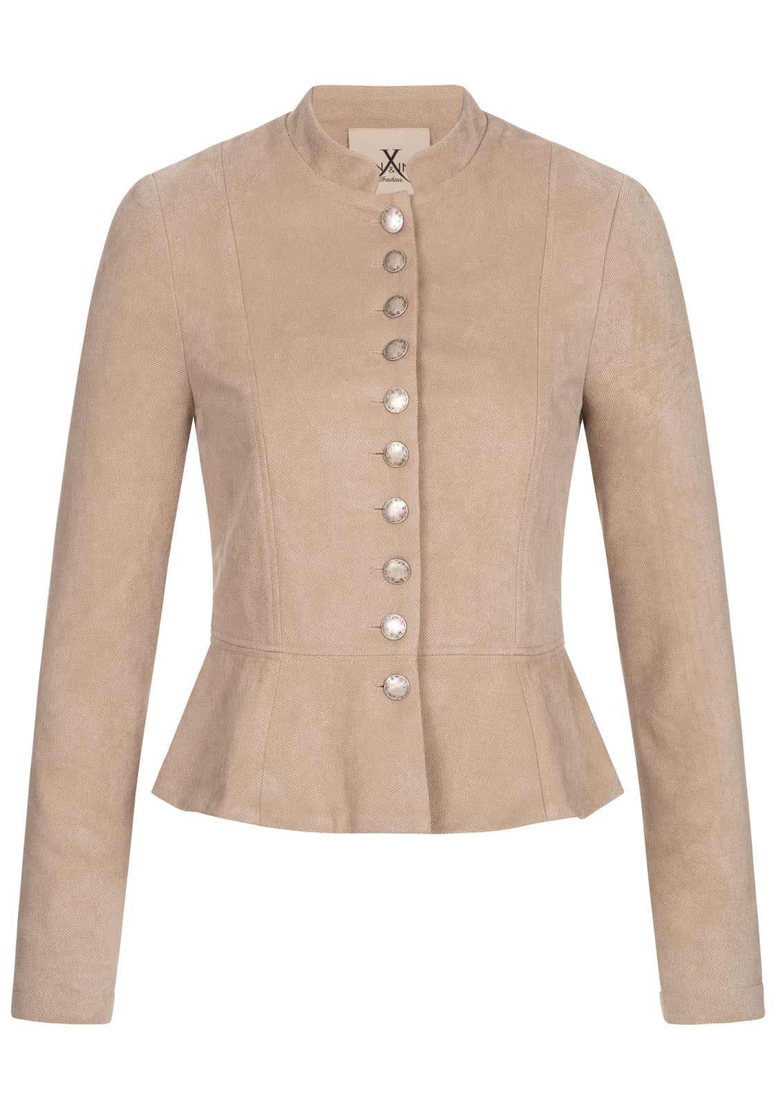 STEHKRAGEN BLAZER STRETCH TWILL TAUPE