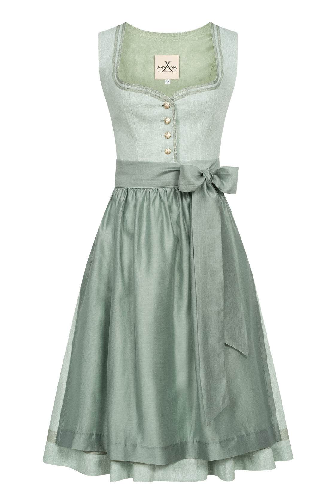 LEINEN HOCHZEITSDIRNDL MONOCHROME LOVE SALBEI