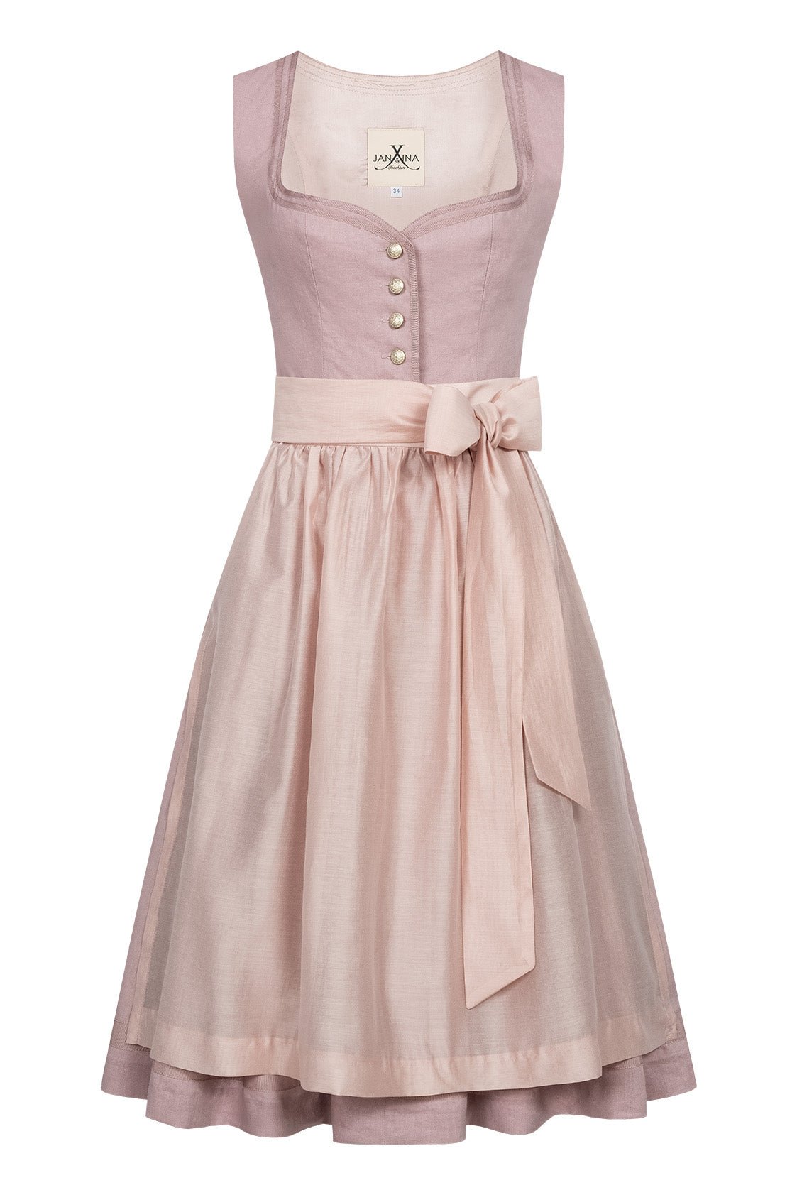 LEINEN HOCHZEITSDIRNDL MONOCHROME LOVE PUDER - JAN&INA Trachten