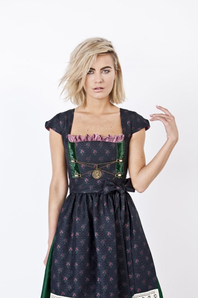 SEIDENDIRNDL PERGOLA KÖNIGSBLAU/TANNE - JAN&INA Trachten