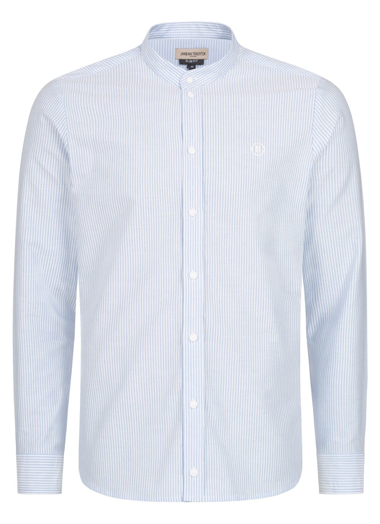 TRACHTENHEMD SLIMFIT MÜNCHENER STREIFEN HELLBLAU - JAN&INA Trachten