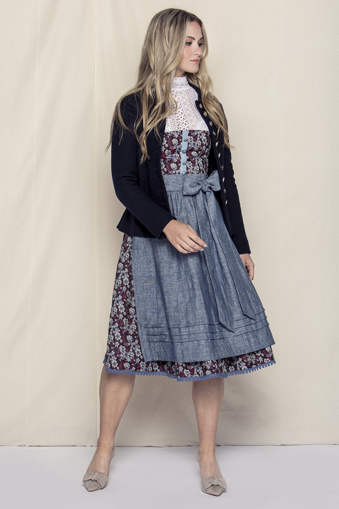 STEHKRAGEN BLAZER VINTAGE WALKLODEN NAVY - JAN&INA Trachten