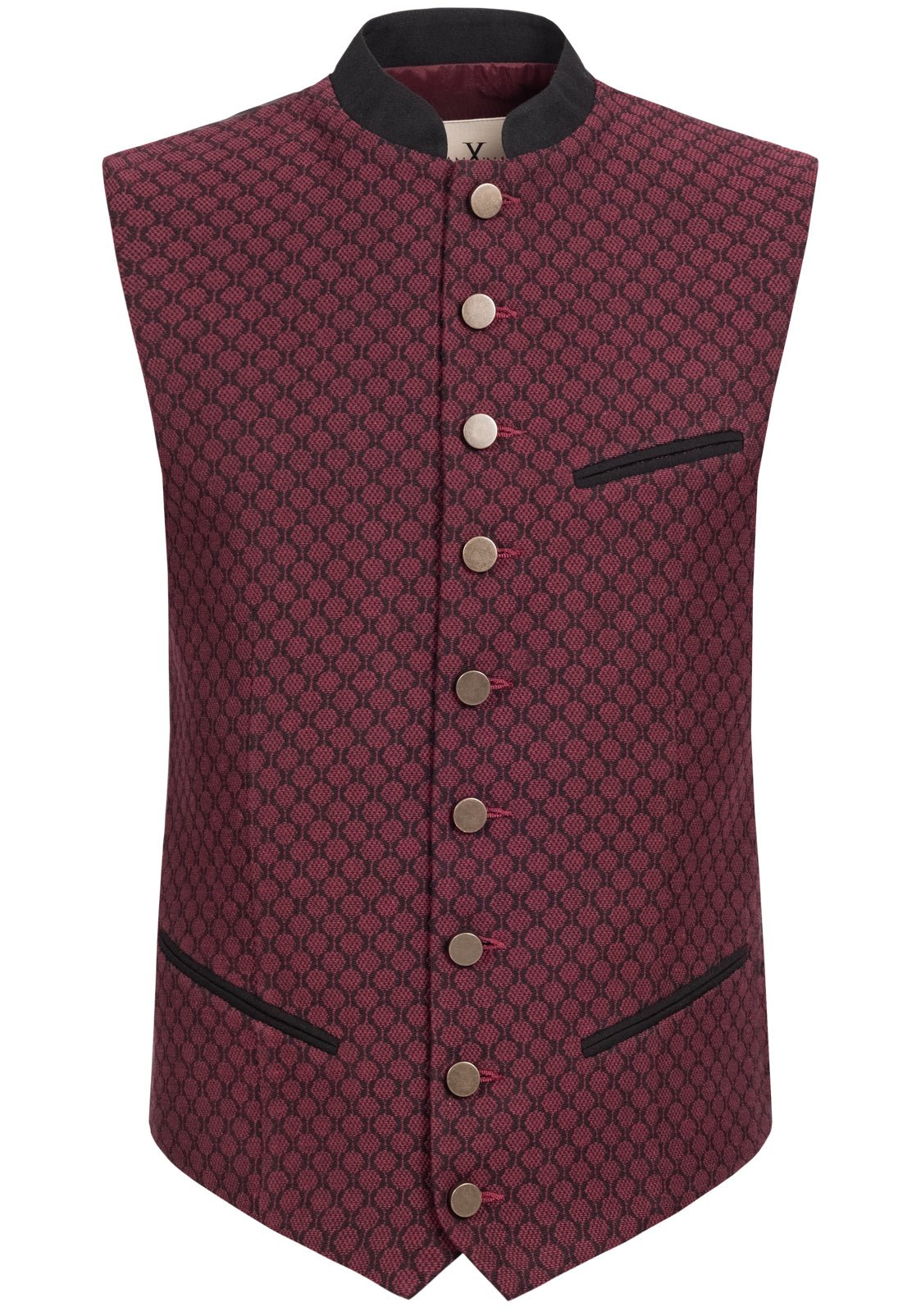 TRACHTENWESTE STEHKRAGEN OCTAGON ZIEGELROT - JAN&INA Trachten