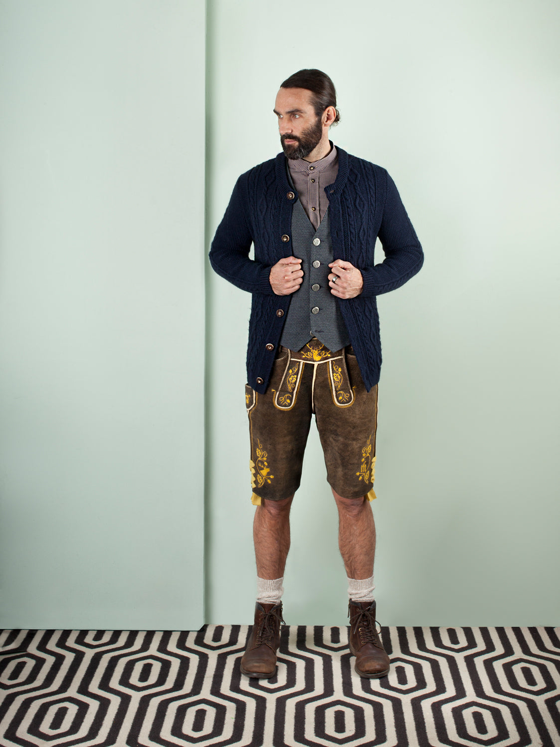 KAROHEMD SLIMFIT DUNKELBLAU