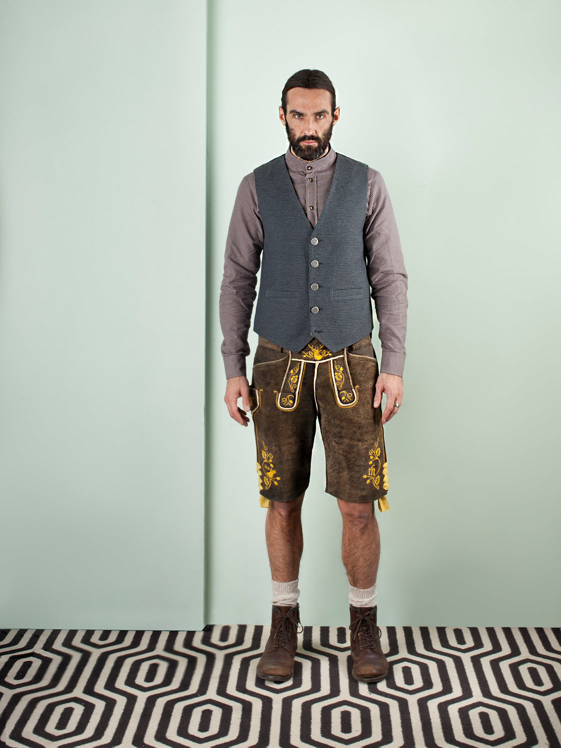 KAROHEMD SLIMFIT DUNKELBLAU