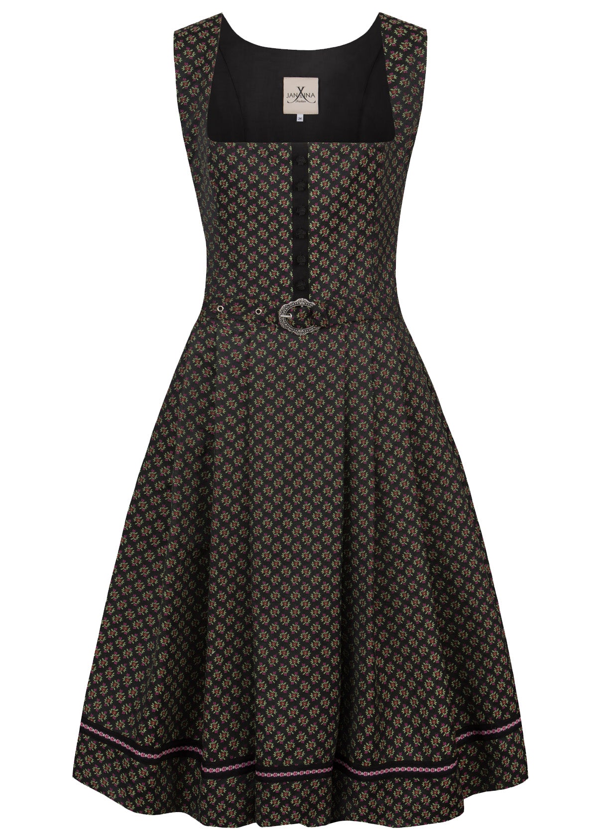 JACQUARD WIESNDIRNDL 2022 SCHWARZ/ FUCHSIA/ ROT