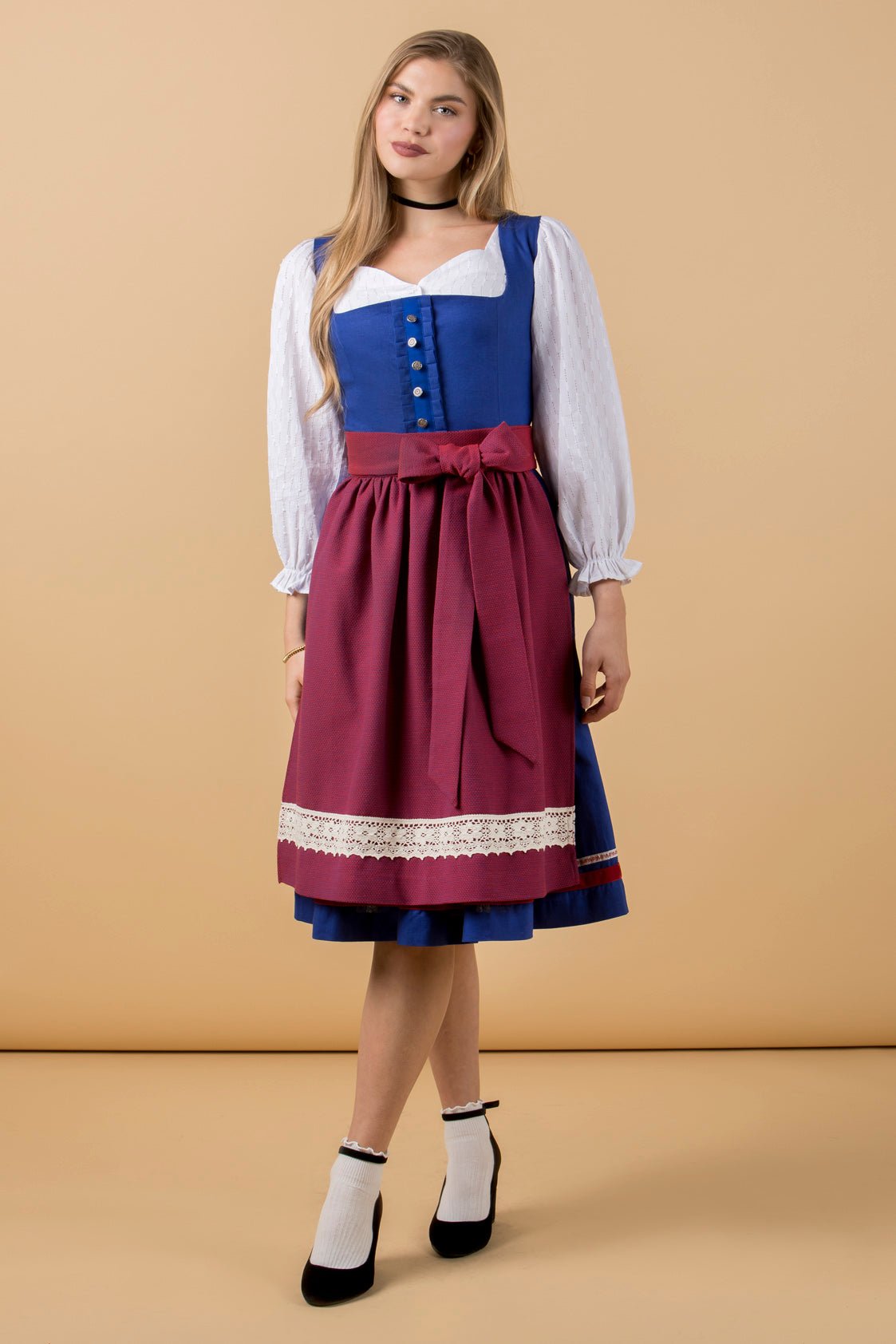 LEINENDIRNDL LIMITED EDITION 2023 TEGERNSEE TRADITION ENZIAN/ ROT - JAN&INA Trachten