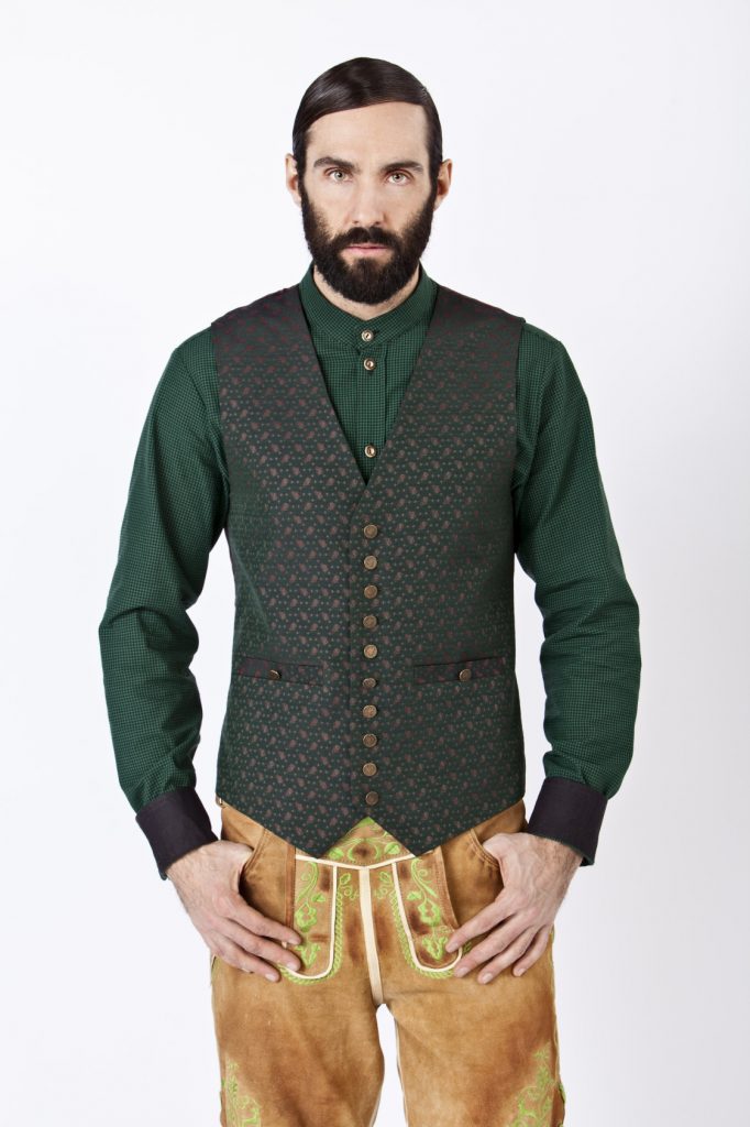 KAROHEMD SLIMFIT GRÜN/SCHWARZ