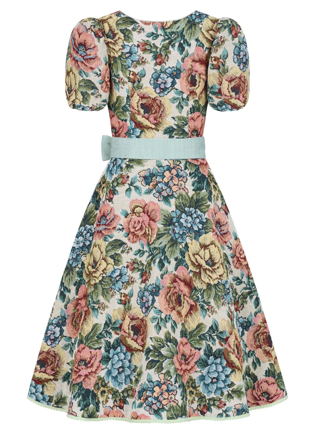 DIRNDL VINTAGE GOBELIN FLOWERS BEIGE/ LINDGRÜN