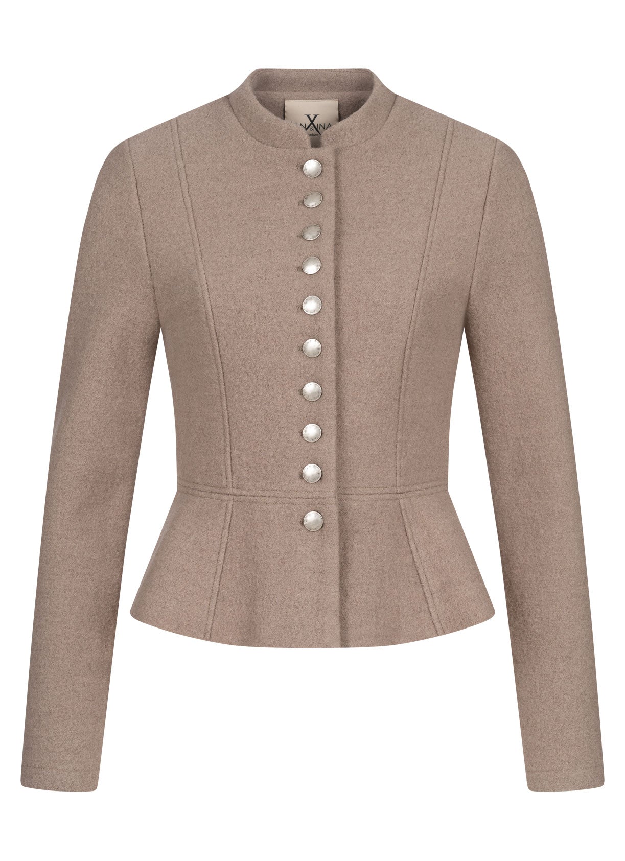 STEHKRAGEN BLAZER VINTAGE WALKLODEN TAUPE