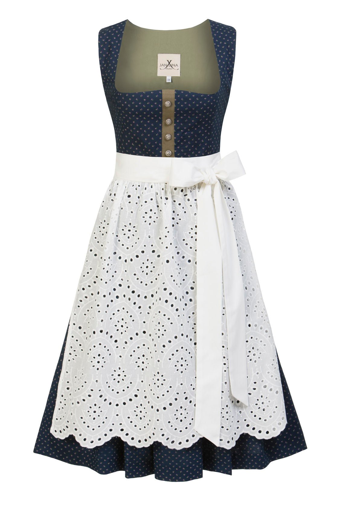 BW DIRNDL VINTAGE FLOWERS NACHTBLAU - JAN&INA Trachten