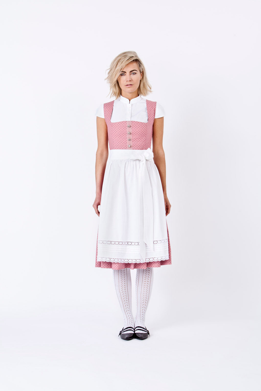 BW DIRNDL VINTAGE FLOWERS ROSENHOLZ