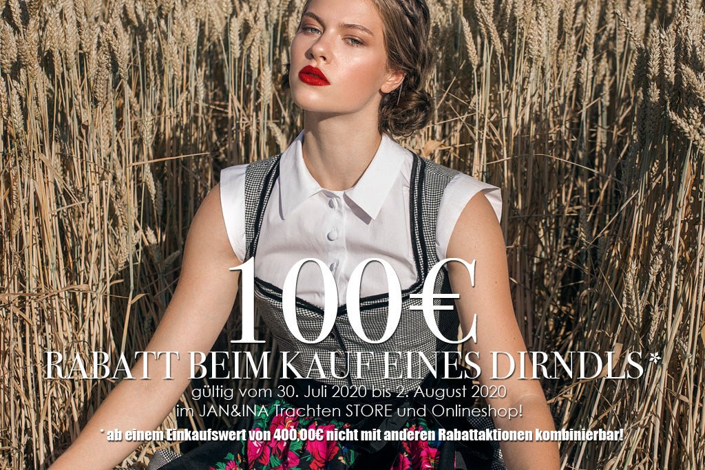 HAPPY 5.GEBURTSTAG - 100€ RABATT GUTSCHEIN - JAN&INA Trachten