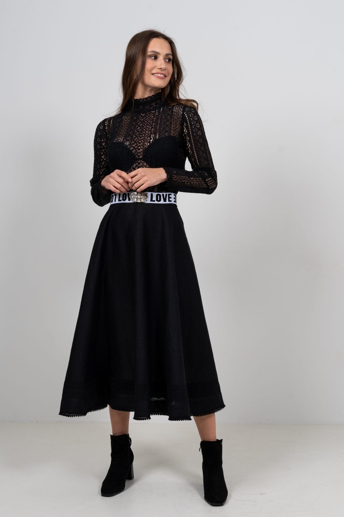 TRACHTENROCK SOFT LEINEN SCHWARZ - JAN&INA Trachten