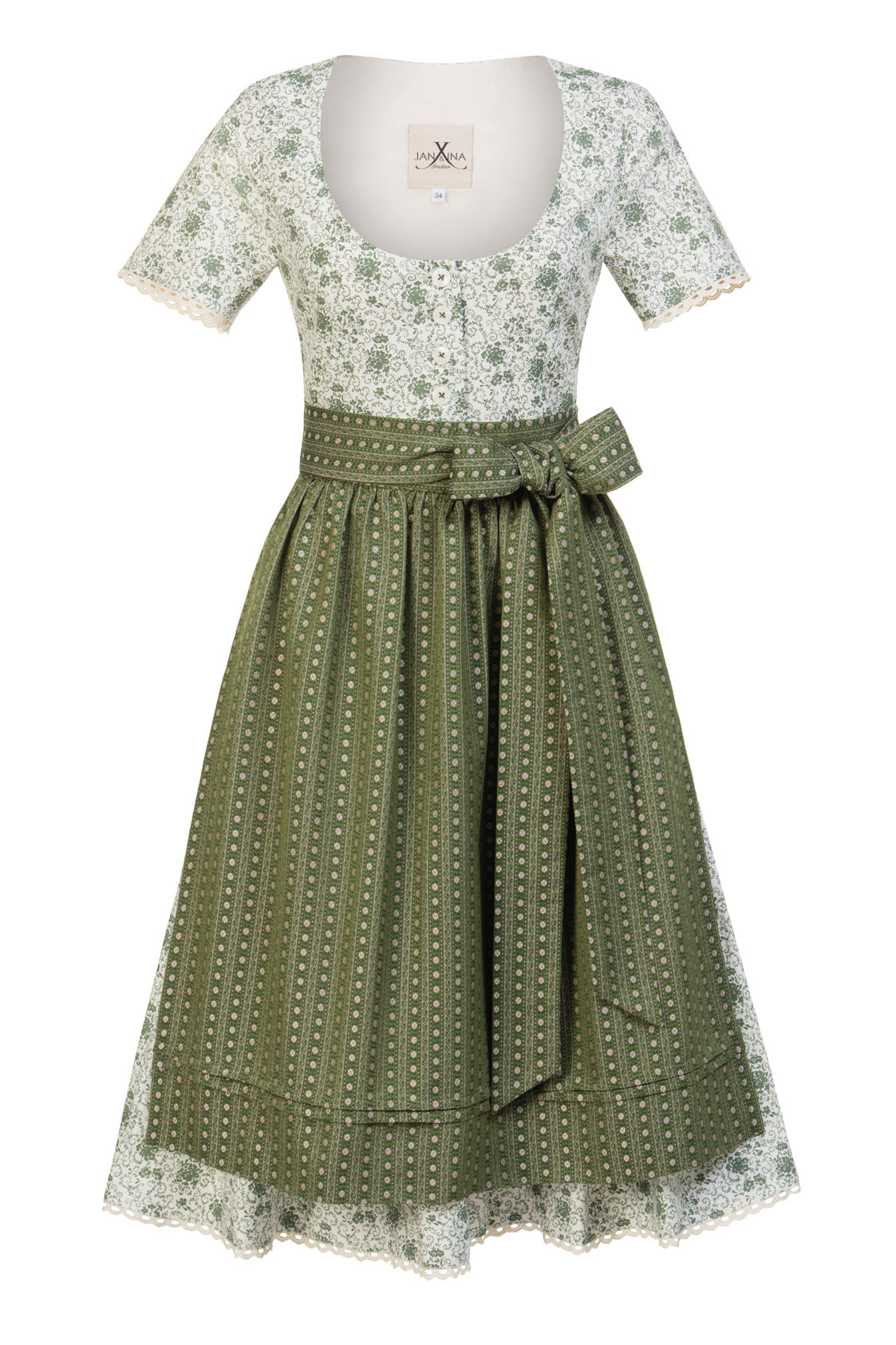 BAUMWOLL- TRADITIONSDIRNDL GRÜN