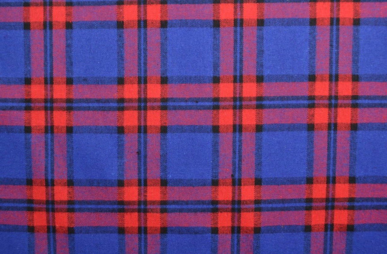 KARO DIRNDL TARTAN LOVE ROYALBLAU/ ROT - JAN&INA Trachten