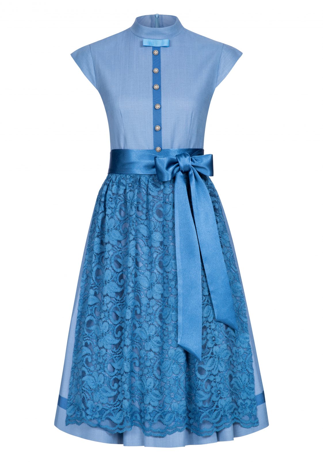 HOCHZEITSDIRNDL LACE AND BOW BLEU