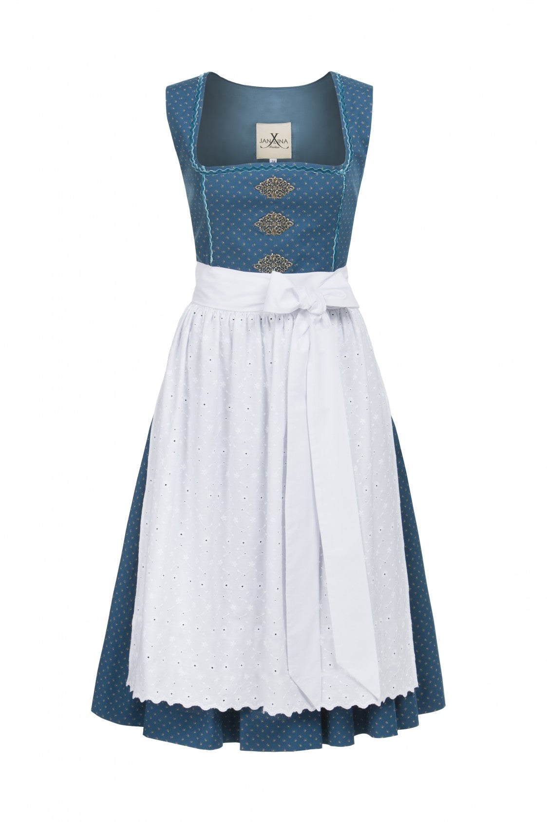 BW DIRNDL VINTAGE FLOWERS PETROL