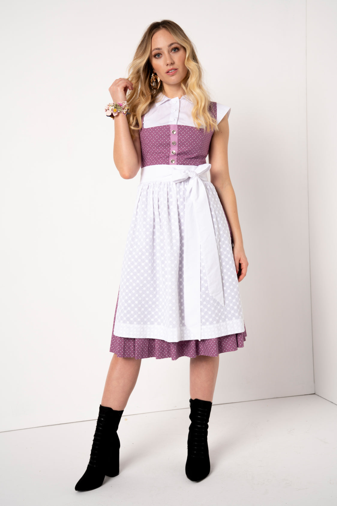 BW DIRNDL VINTAGE FLOWERS LAVENDEL