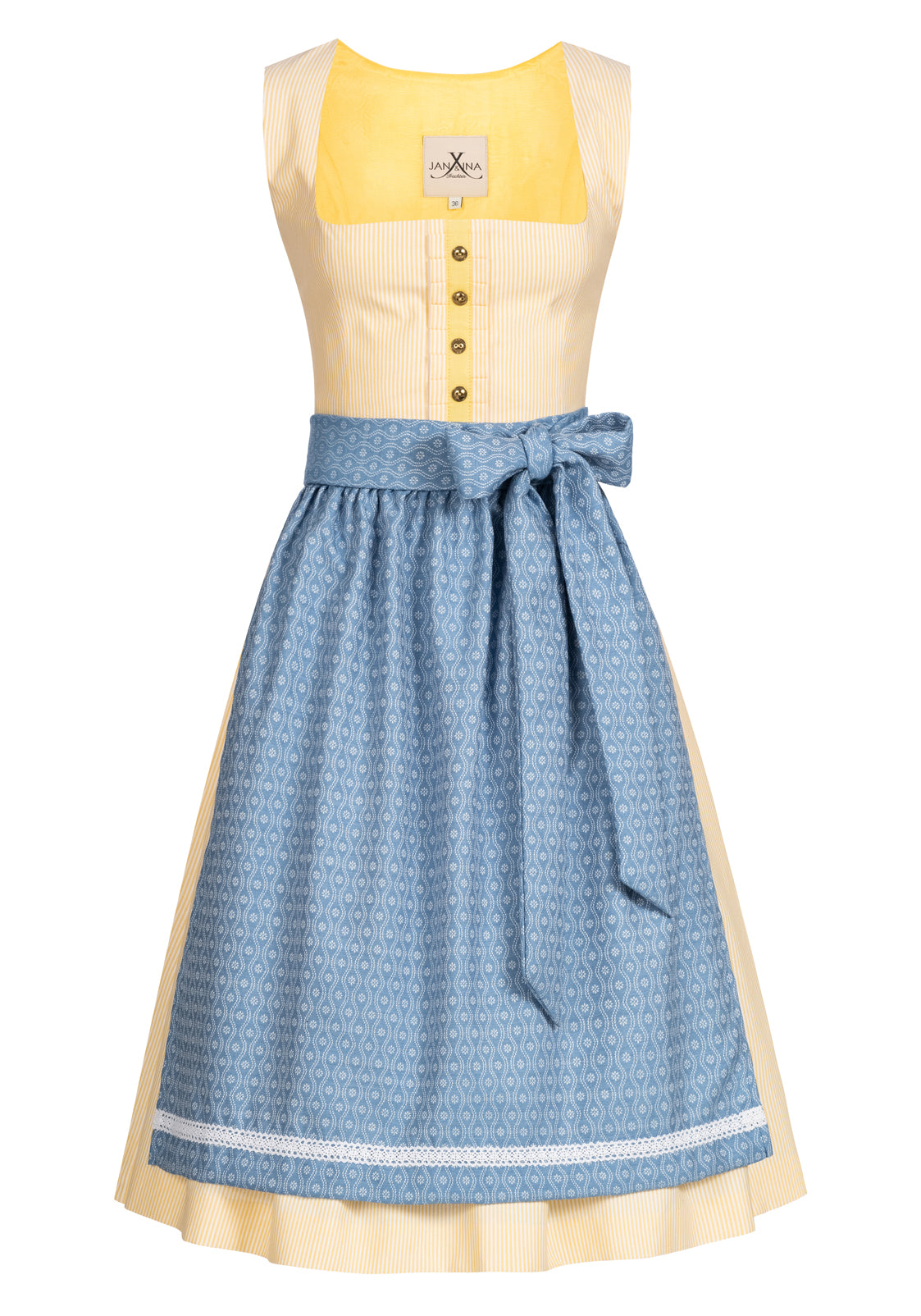 BW WIESNDIRNDL 2019 GELB/ HELLBLAU