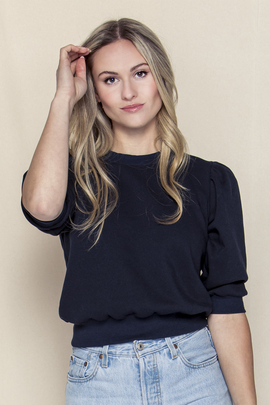 HEART SWEATER NAVY