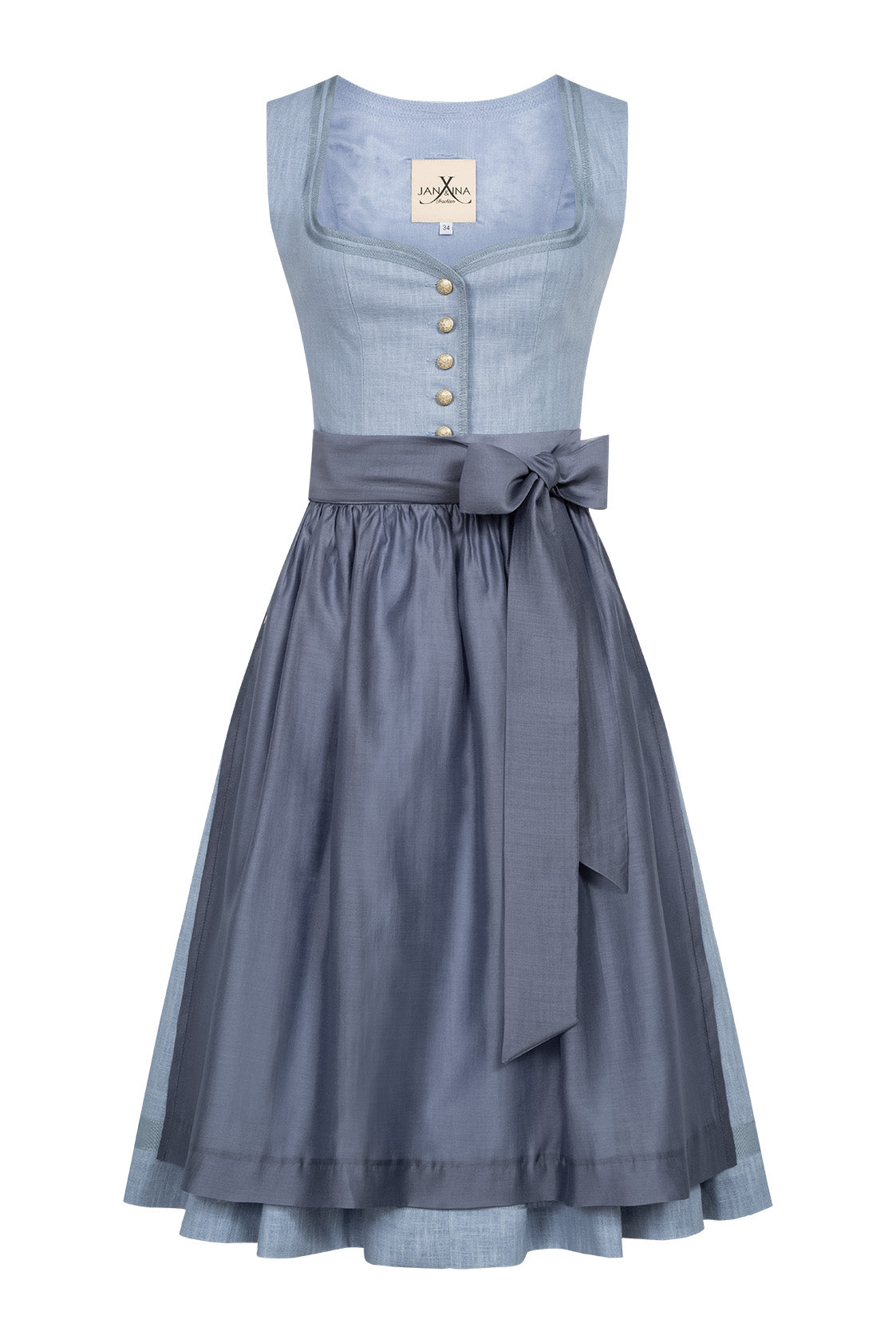 LEINEN HOCHZEITSDIRNDL MONOCHROME LOVE BLEU