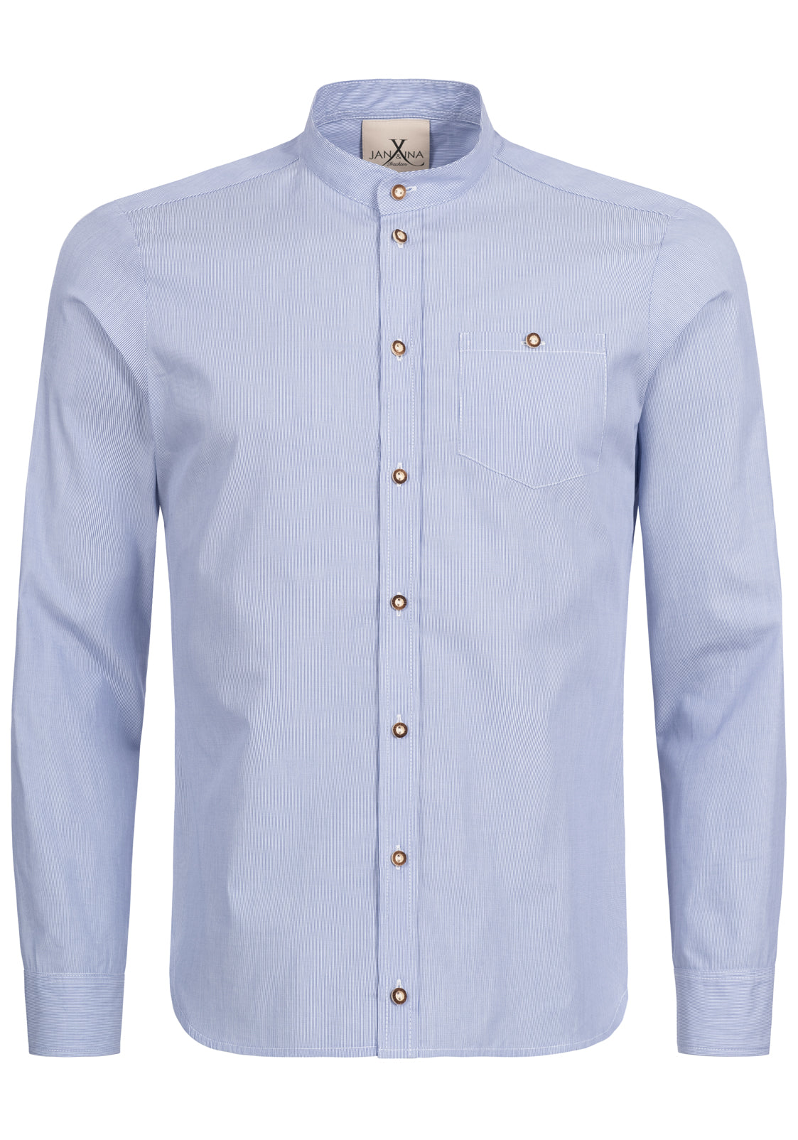 TRACHTENHEMD SLIMFIT NADELSTREIFEN BLAU