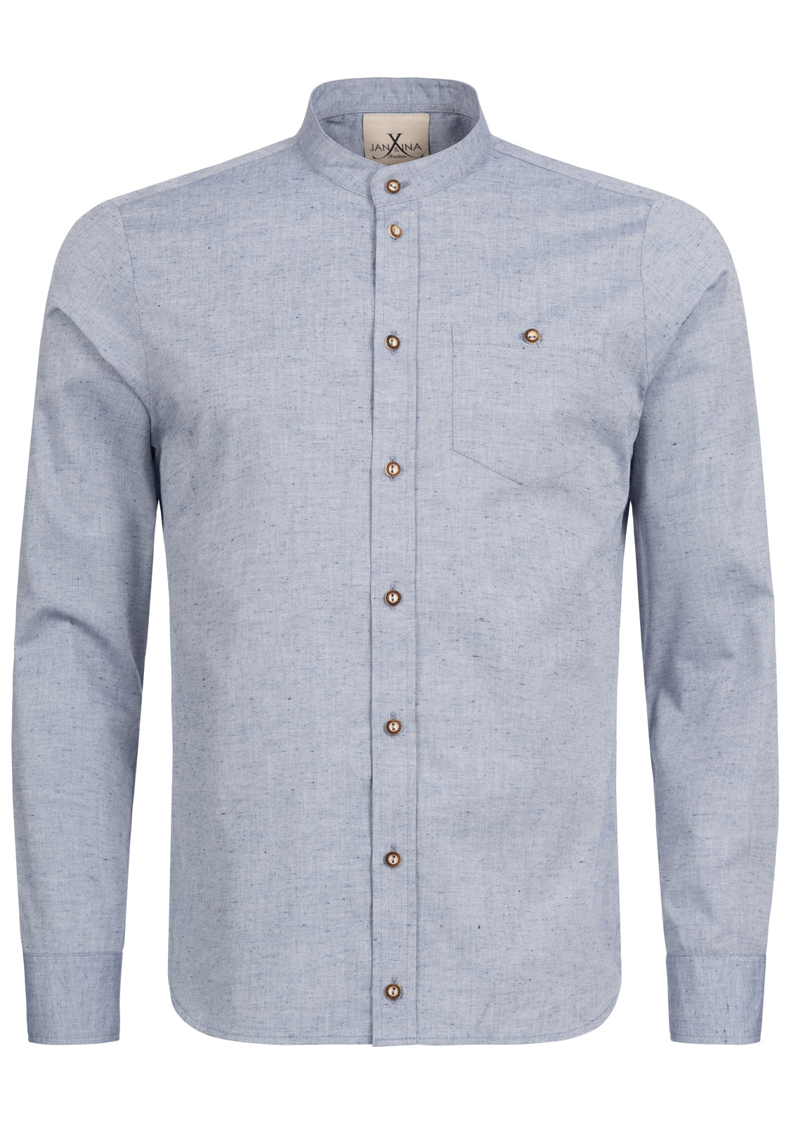 TRACHTENHEMD SLIMFIT HELLBLAU MELANGE