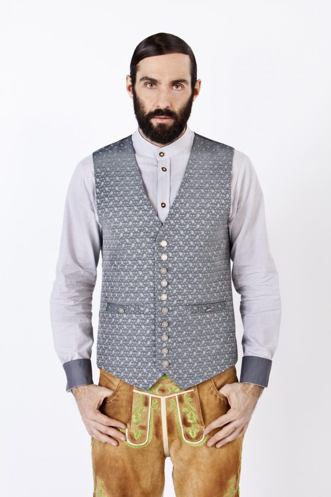 KAROHEMD SLIMFIT GRAU