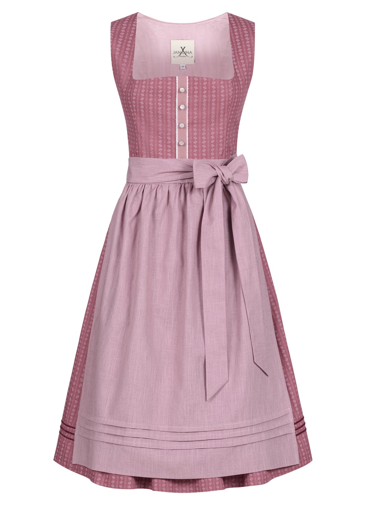 BW DIRNDL VINTAGE STRIPED FLOWER ROSENHOLZ