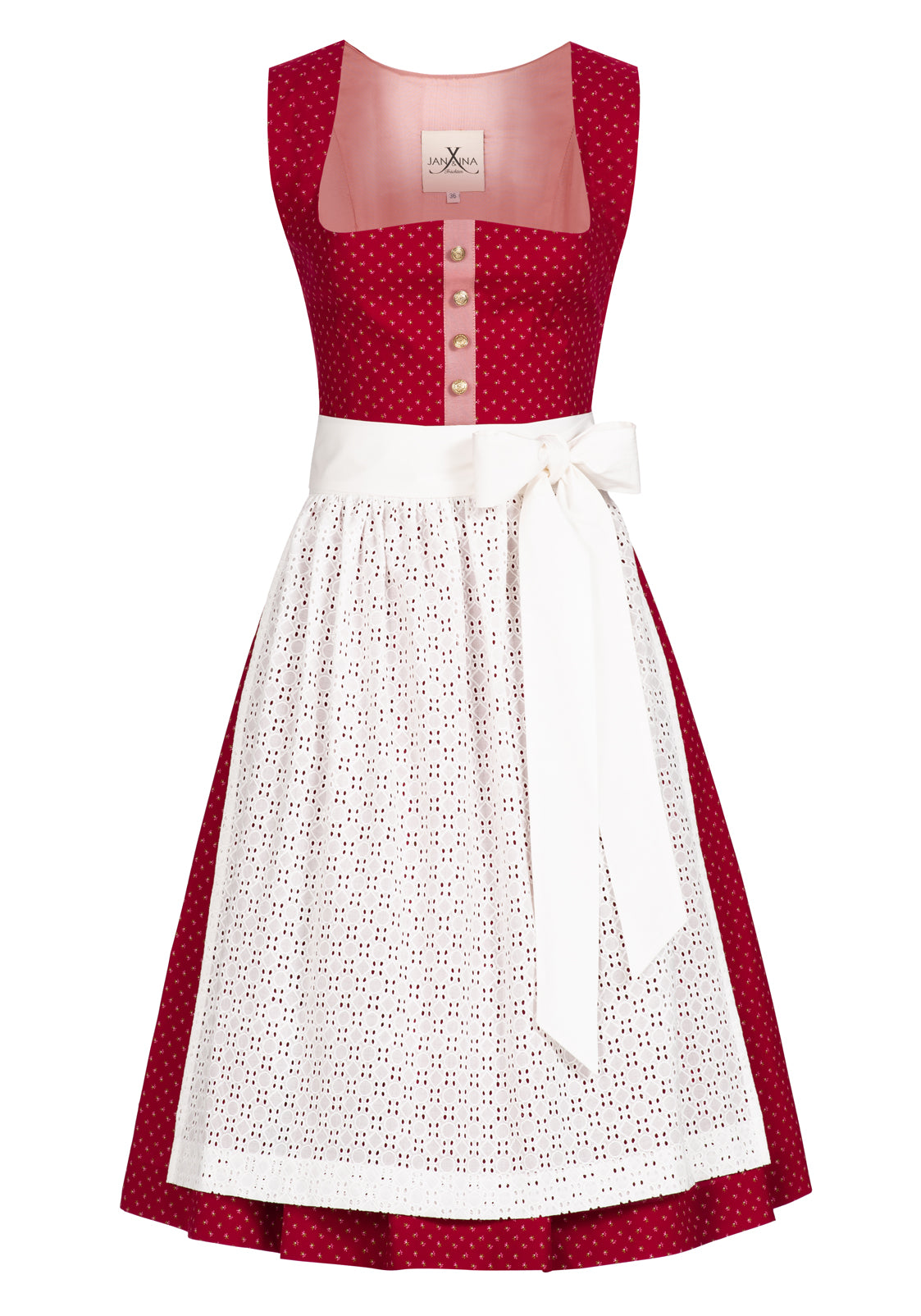 BW DIRNDL VINTAGE FLOWERS KARMINROT